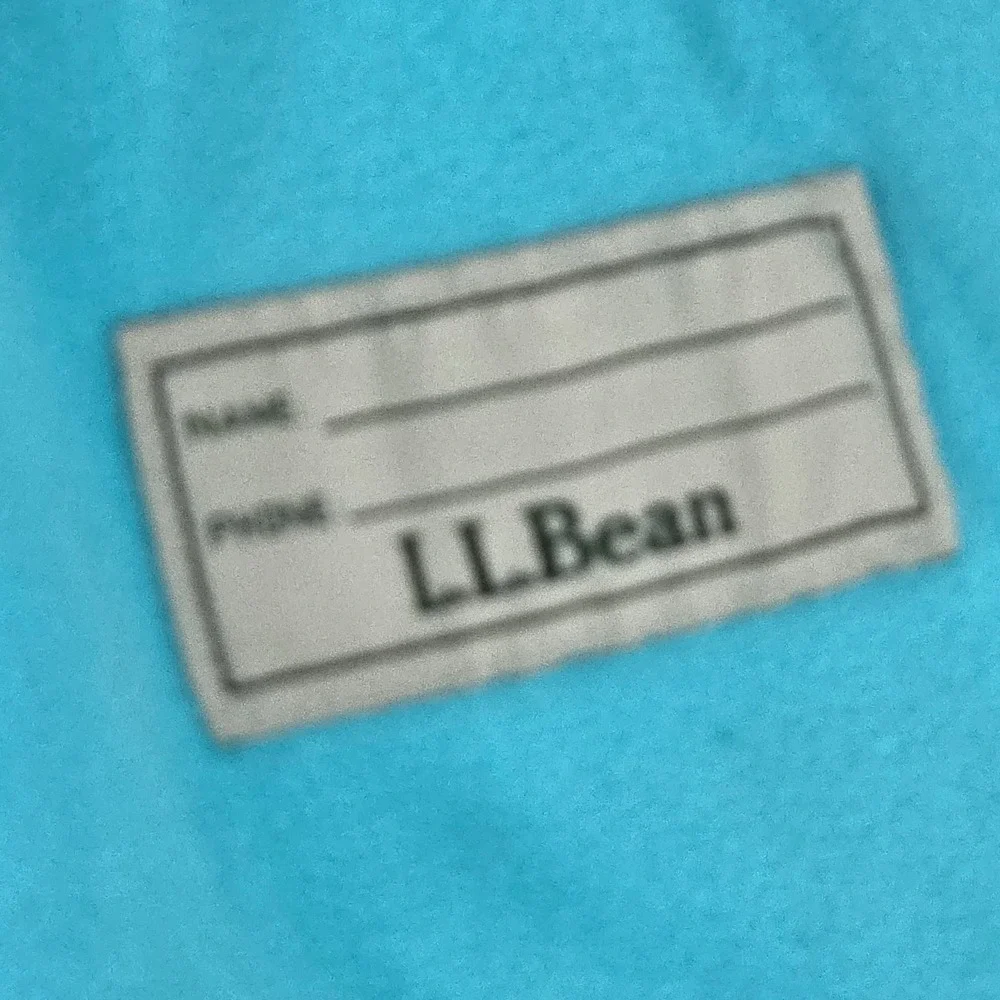 L.L.Bean Discovery Rain Jacket Kids Size L 14-16 Blue Excellent Fleece Lined